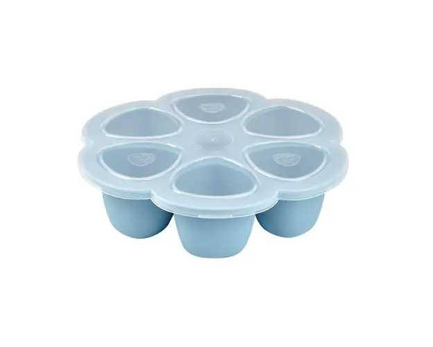 Recipient ermetic silicon multiportii 6x90 ml Beaba Windy Blue