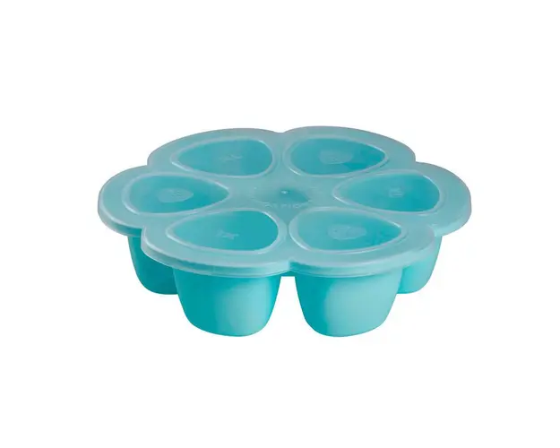 Recipient ermetic silicon multiportii 6x150 ml Beaba Blue