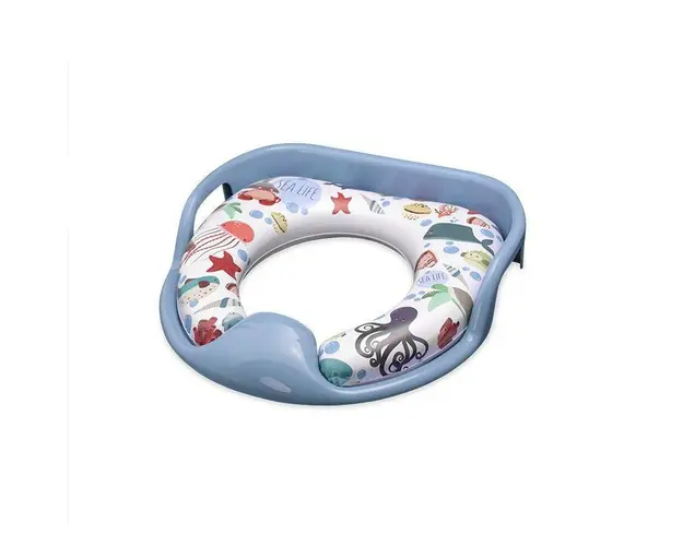 Reductor moale pentru toaleta, cu manere, model universal, Ocean Blue
