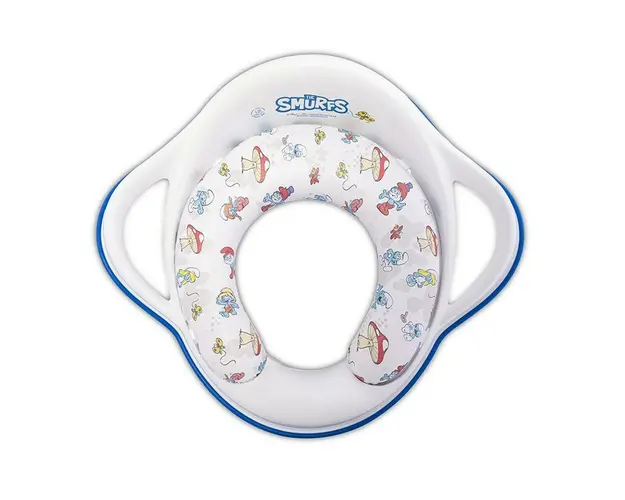 Reductor moale pentru toaleta, cu manere, Strumfi White, Strumfi White