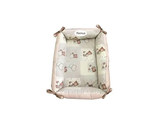 Reductor Personalizat Bebe Bed Nest Deseda Ursuleti bej in carouri