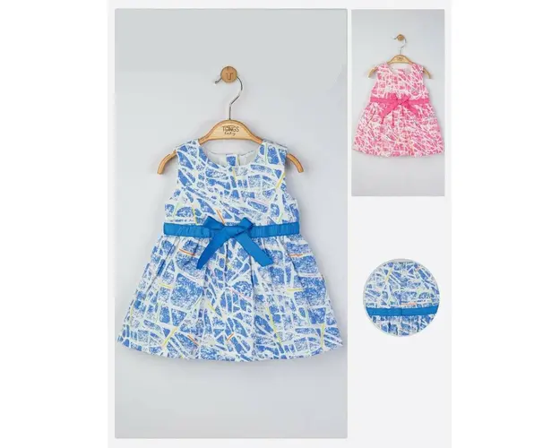 Rochita eleganta pentru fetite Mystery, Tongs baby (Culoare: Albastru, Marime: 12-18 Luni)
