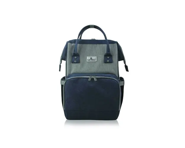 Lorelli - Rucsac pentru mamici Tina, Cu multiple compartimente, Albastru/Gri