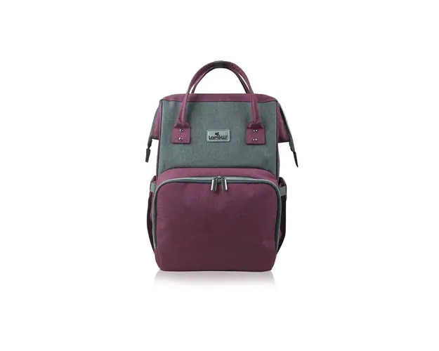 Lorelli - Rucsac pentru mamici, Cu multiple compartimente, Gri/Roz