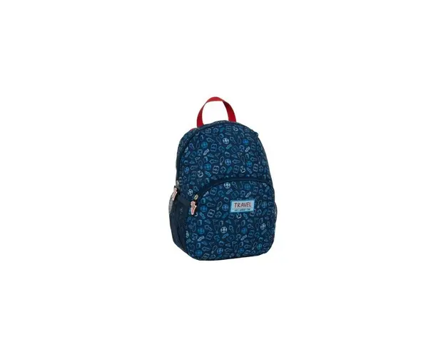 Rucsac model fotbal, albastru inchis, 30x24x13cm, 2 compartimente, PLW12PI19