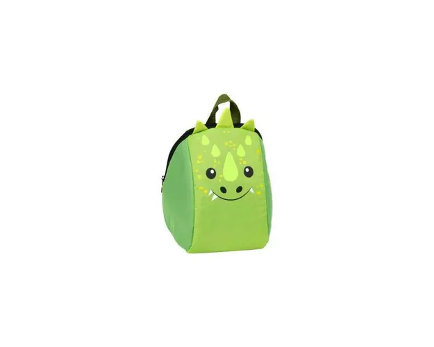 Rucsac verde, de gradinita, pentru copii, Derform, in forma de Dinozaur, PL10DIN