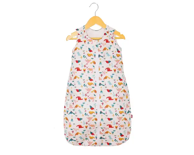 Sac de dormit copii, Cute Dinosaurs, din bumbac, 70 cm, 0.8 tog - Primavara