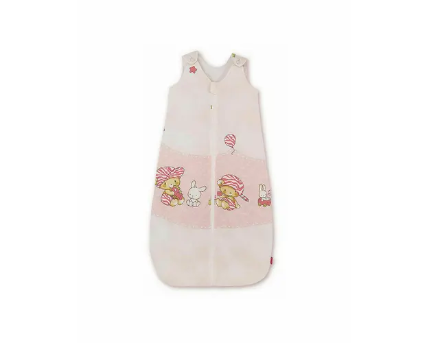 Sac de dormit copii, Hai la joaca roz, din bumbac, 70 cm, 1.5 tog