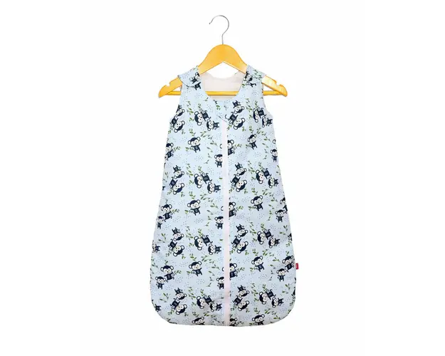 Sac de dormit copii, Happy Monkey, din bumbac, 140 cm, 1.5 tog