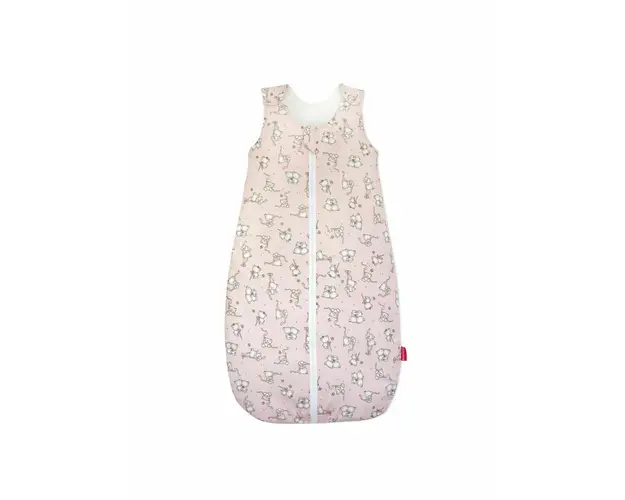 Sac de dormit copii, Loving Bear Pink, din bumbac, 85 cm, 1.5 tog