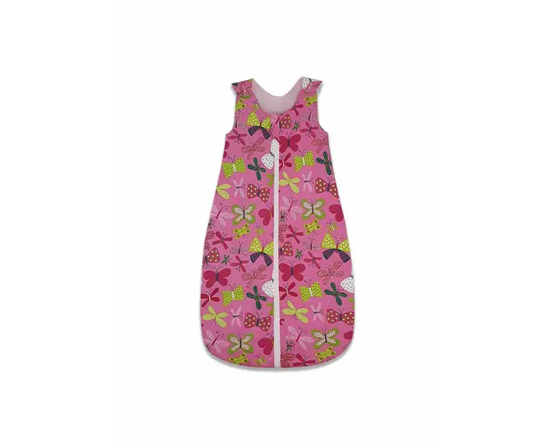 Sac de dormit copii, Parada Fluturasilor, din bumbac, 95 cm, 1.5 tog