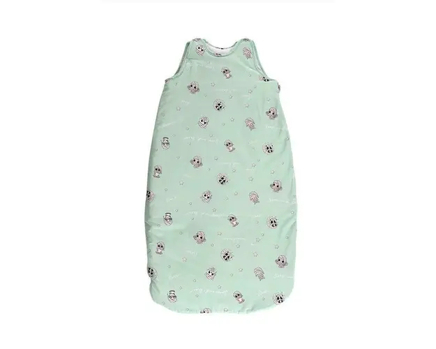 Sac de dormit de iarna, 95 cm, bumbac ranforce, Friends Green