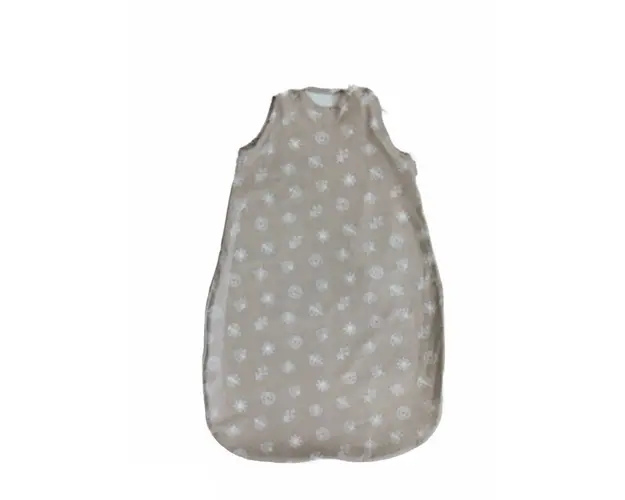 Lorelli - Sac de dormit fara maneci , Abstract Leaves din Bumbac, 95x46 cm, 0-1 an, Bej/Gri