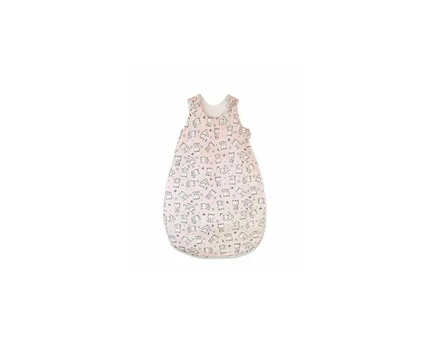 KidsDecor - Sac de dormit fara maneci Baby bear 60 cm din Bumbac, 60x23 cm, 0-3 luni, Tog 2.5, Roz
