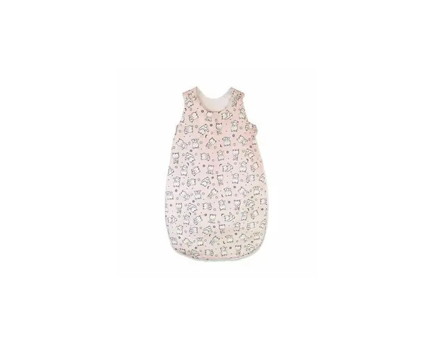 KidsDecor - Sac de dormit fara maneci Baby bear 70 cm din Bumbac, 70x30 cm, 3-9 luni, Tog 0.8, Roz