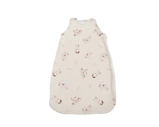 Lorelli - Sac de dormit fara maneci , Bunnies, Pentru copii cu inaltimea maxima de 95 cm, Pentru toamna/iarna, din Bumbac, Bej