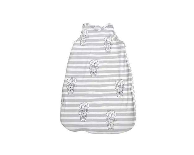 Lorelli - Sac de dormit fara maneci , Striped, Pentru copii cu inaltimea maxima de 95 cm, Pentru toamna/iarna, din Bumbac, Gri