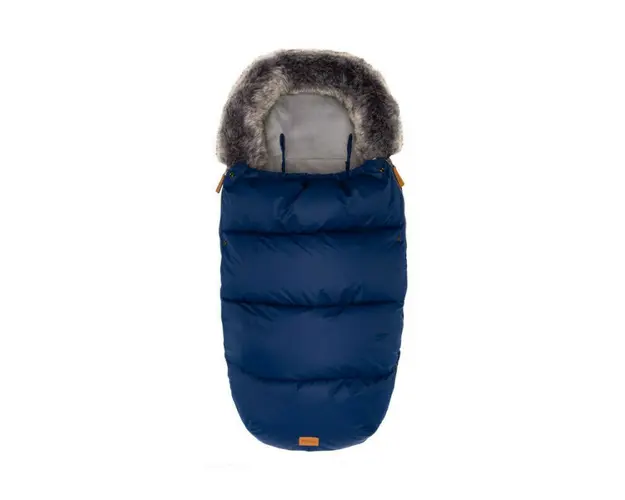 Sac de iarna cu guler blanita detasabil, pentru carucior, Navy, 100x50 cm, Fillikid