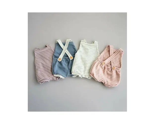 Salopeta cu dungi (Culoare: Bleu, Marime: 100)