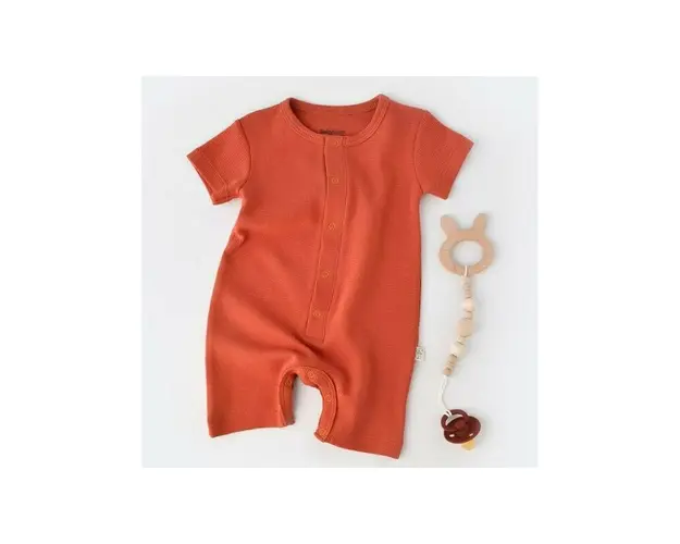Salopeta cu pantaloni scurti - 100% bumbac organic - Scortisoara, BabyCosy (Marime: 18-24 Luni)