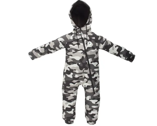 KidsCare - Salopeta impermeabila pentru copii Kidscare, cu protectie la vant si apa cu imprimeu Camuflaj - marime 122