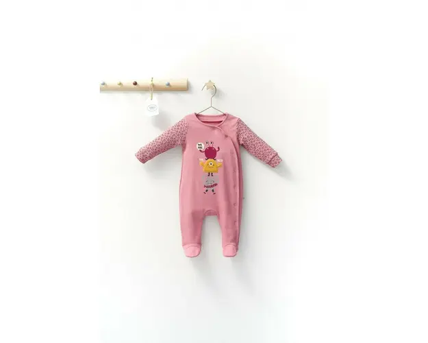 Salopeta pentru bebelusi Monster, Tongs baby (Culoare: Mov, Marime: 3-6 Luni)