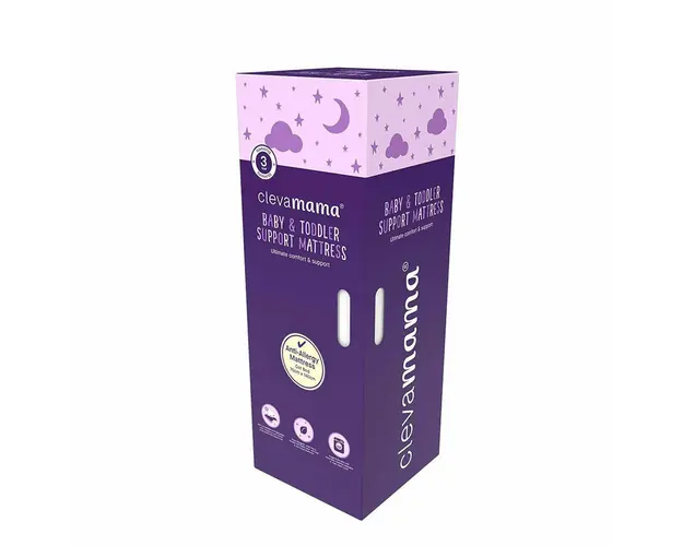 Saltea antialergica din spuma 140x70x10 cm Clevamama 3120, testata impotriva alergenilor, certificata asthma & allergy friendly™