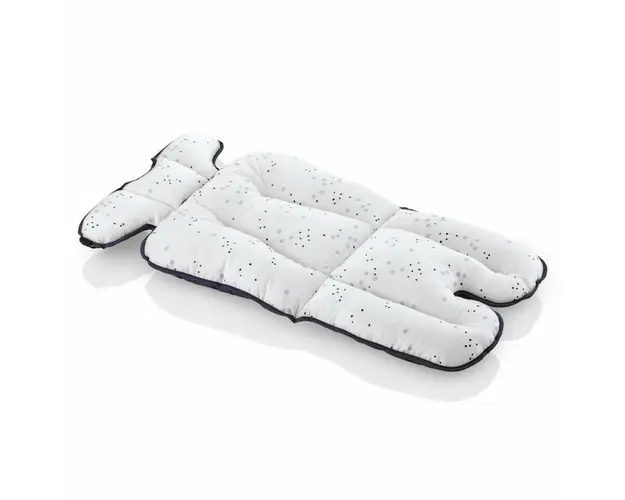 Saltea, BabyJem, Dots, Cu doua fete, Pentru carucior si scaun de masa, Bumbac, 65x30 cm, Albastru