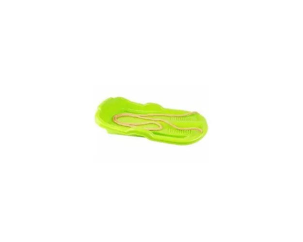 Sanie pentru copii cu franghie, din plastic verde, 62x36x11 cm, 12888