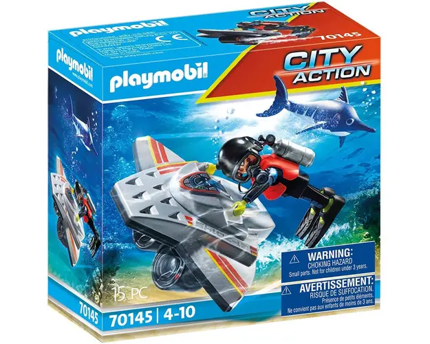 Playmobil - Scafandru Cu Scuter Subacvatic