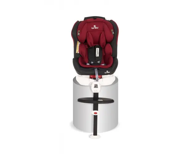 Scaun auto Pegasus Spatar reglabil, Protectie laterala, Rotire 360 grade, 0-36 Kg, cu Isofix, Rosu