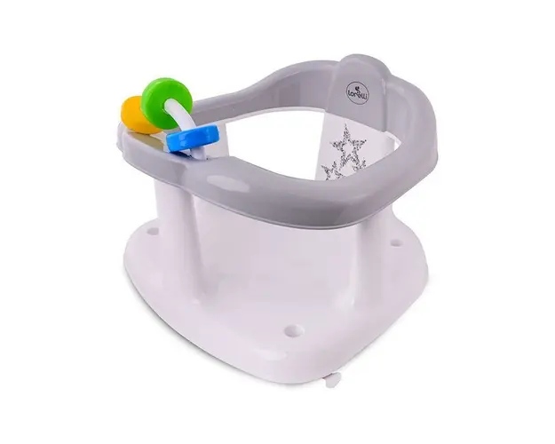 Scaun de baie pentru bebe, antiderapant, Panda , Little Stars Grey