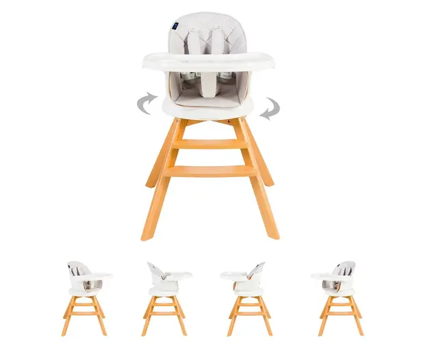 Scaun de masa 3 in 1 Juju Eat&Twist, Gri