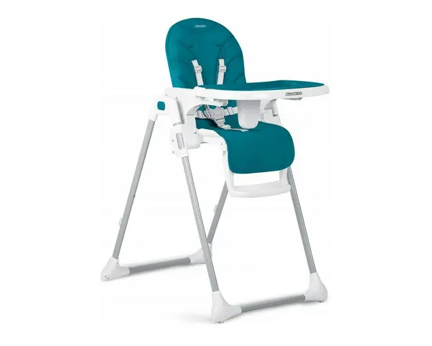 Scaun de masa reglabil, Ricokids, Tulo, spatar rabatabil, tava detasabila, suport pentru picioare, inaltime ajustabila, Albastru