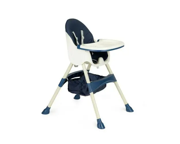 Scaun Pentru Hranire, Ecotoys, stil scandinav, tava reglabila si detasabila, cos depozitare, HC-823 Blue