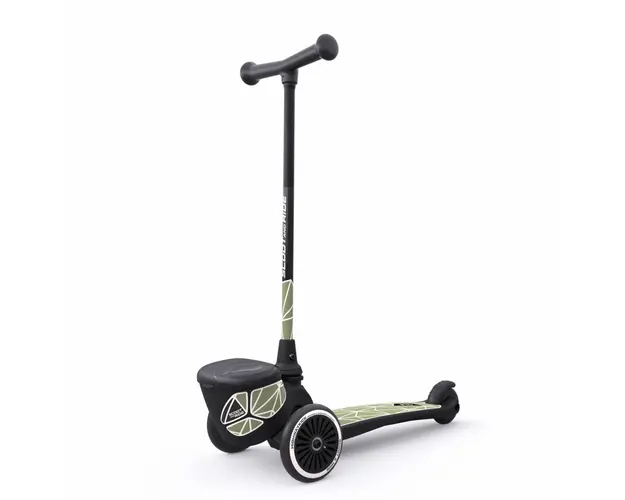 Trotineta copii pliabila, suport jucarie, Highwaykick 2 Lifestyle Green Line, 2 ani +, pana la 50 kg, Scoot Ride