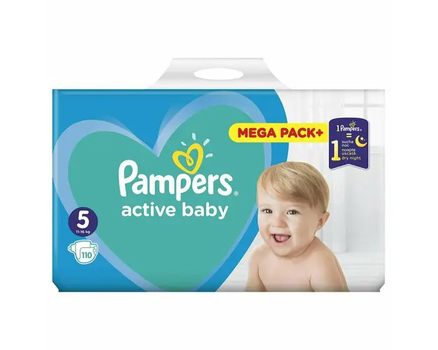 Pampers - Scutece Active Baby 5, Mega Box, 110 buc