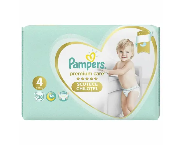Pampers - Scutece Premium Care Pants 4, Value Pack, 38 buc