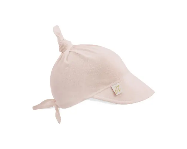 Sepcuta de soare 6 luni - 6 ani reglabila din in si vascoza cu cozoroc pentru protectie, Sepia Rose