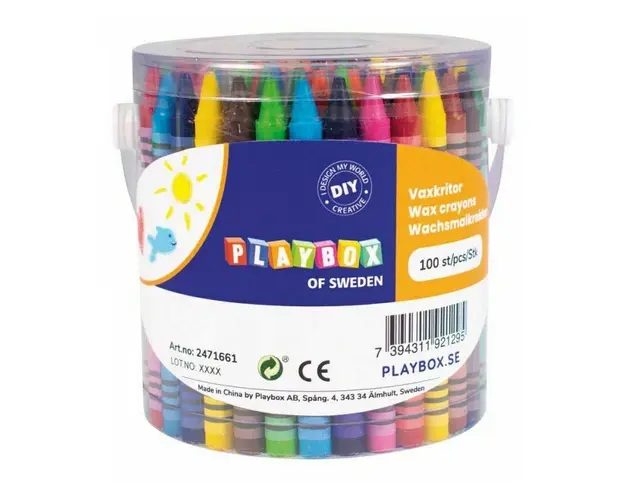 PLAYBOX - Set creioane , 100 buc, Multicolor