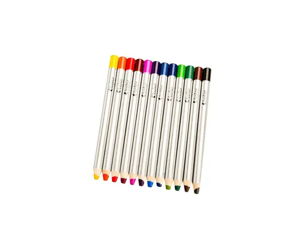 OColor - Set creioane Colorate Pentru incepatori, 12 bucati, Cu varf gros de 8 mm