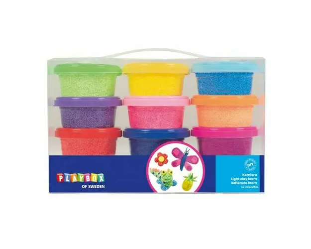 Playbox - Set 12 culori spuma de modelat