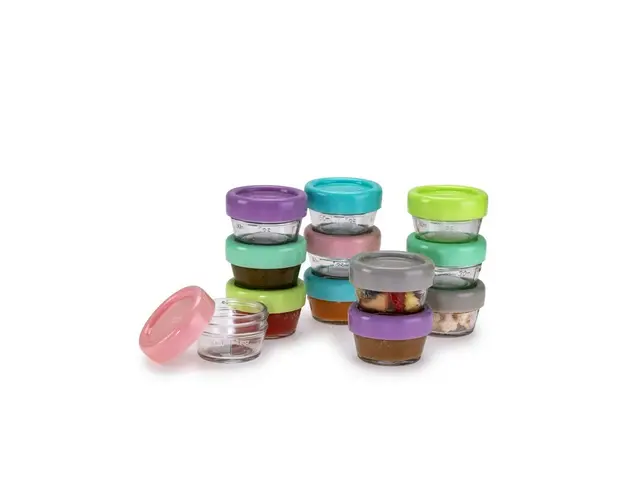 SET 12 RECIPIENT STICLA PENTRU HRANA BEBE, MELII, 59 ML