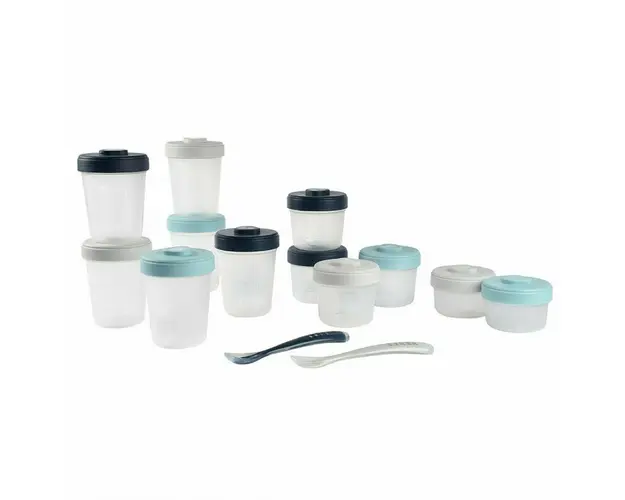 Set 12 recipiente hrana Beaba Storm 2x90 ml, 4x150 ml, 6x250 ml