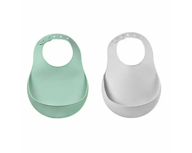 Set 2 Bavete silicon Beaba Light Mist/Sage Green