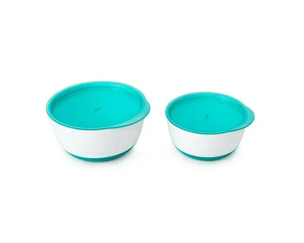 Set 2 Boluri Alimentare cu Capac Teal 200 & 360 ml