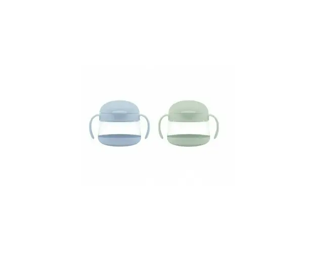 Ubbi - Set 2 cani pentru gustare bleu si vernil