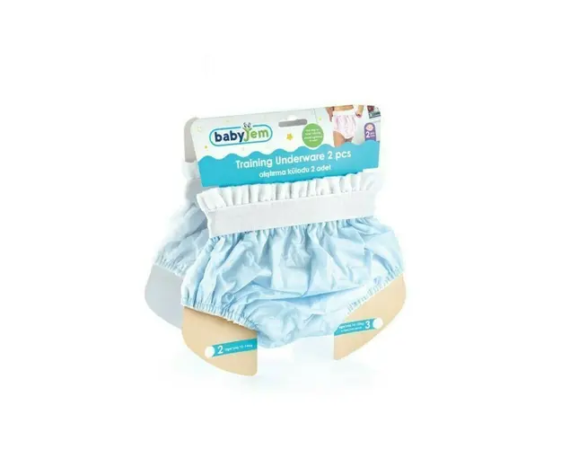 Set 2 chilotei antrenament BabyJem, nr.2 12-14 kg (Culoare: Bleu)