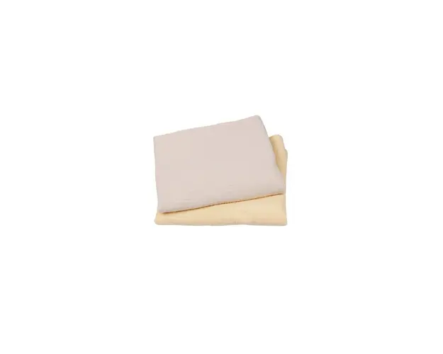 Set 2 museline din bumbac organic 100% beige si galben, 80x80 cm