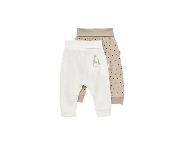 Set 2 pantaloni bebe unisex Girafa, BabyCosy, 100% bumbac organic (Marime: 18-24 Luni)